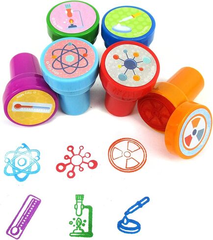 TINYMILLS 24 Pcs Science Party Stampers for Kids Science Party Favors Pinata Fillers Carnival Prizes Classroom Rewards in Saudi Arabia