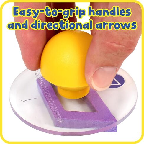READY 2 LEARN CE6736 LEARN Giant Stampers - Geometric Shapes - Outlines - Set of 10 - Easy to Hold Foam Stamps for Kids - Arts and Crafts Stamps for Displays, Posters, Signs and DIY Projects in Saudi Arabia