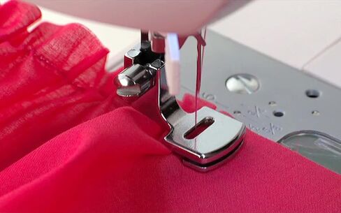 SINGER | Gathering Presser Foot for Low-Shank Sewing Machines, Simutaneously Trims & Hems Edges, Zig-Zag and Over-Edge Stitches - Sewing Made Easy, White in Saudi Arabia