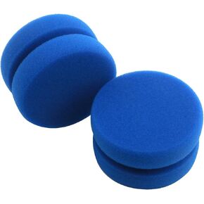 T Tulead 2PCS Paint Sponge Paint Sponge Applicator Double Layer Painting Sponge 3.15"x1.89" Round Paint Sponges Black