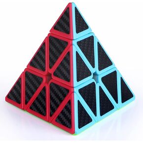 Roxenda Pyramid Speed Cube, 3x3x3 Qiming Pyramid Speed Cube Triangle Cube Puzzle Magic Cube (Stickerless) in Saudi Arabia