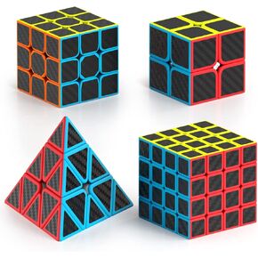 مجموعة مكعبات السرعة من Vdealen، مجموعة مكعبات أحجية مكونة من 2 × 2 3 × 3 4 × 4 مكعب سرعة هرمي بدون ملصقات، ألعاب مكعبات سحرية ناعمة هدية للأطفال والمراهقين والبالغين