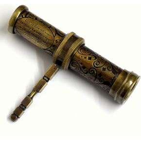 منظار نحاسي عتيق منحوت يدويًا من انتيكليشيوس مع مقبض نحاسي بمظهر عتيق مصنوع يدويًا لجميع الاعمار in Kuwait