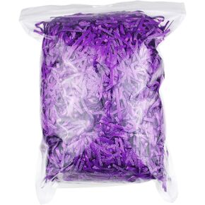 Glitter Raffia Paper Shreds & Strands Shredded Crinkle Confetti for DIY Gift Wrapping & Basket Filling (Silver)
