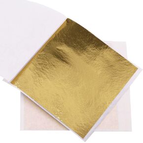 VGSEBA Gold Leaf Sheets, 100pcs 3.15" x 3.35" B Gold Imitation Gold Foil Paper for Gilding Crafts,Furniture,Decorations, Arts Project in Kuwait