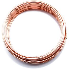 Solid Bare Copper Wire Round, Bright, Dead Soft, 100 Feet Spool 24 Gauge (Choose 25 to 100 Ft, 10 to 30 Ga.)