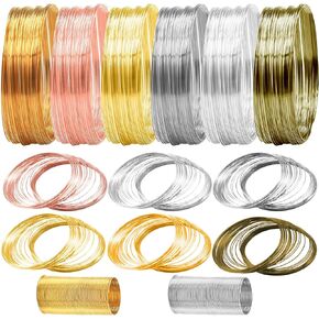 EuTengHao Jewelry Memory Wire Stainless Steel Craft Wire for Jewelry Making Necklace Bracelet Ring Earring Crafts Supplies DIY Jewelry Making Wire (6 Colors*4 Yards, 320 Coils)