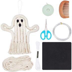 FREEBLOSS 3 Set DIY Macrame Wall Hanging Kit Bat Macrame Kit for Beginners Bat Wall Hanging Ornaments with Step by Step Tutorial