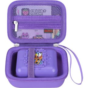 Elonbo Carrying Case for Bitzee Digital Pet Interactive Virtual Toy, Electronic Pets Kids Toys Travel Storage Cover Bag Organizer Holder, Mesh Pocket fits Batteries. Black