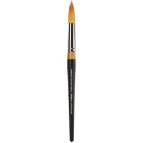 فرشاة فنان من سلسلة KINGART Premium Original Gold 9700-36 Grande Round WASH، شعر صناعي تاكلون ذهبي، مقبض قصير، للألوان المائية والأكريليك وطلاء الغواش، مقاس 36 in Kuwait