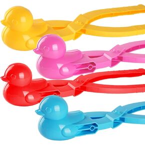 4Pcs Large Size Duck Snowball Maker Clip, Snowball Maker Tool, Perfect Outdoor Play Snow or Sand Toys for Kids and Adults-Duck Shape in Saudi Arabia