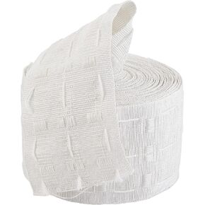 GORGECRAFT 10Yds/9m Curtain Pleat Tape Drapery Heading Tape Flat White 100% Polyester Curtain Deep Pinch Tape Accessories Ribbons Pull for Making Pleated Curtains DIY Pinch Pleater in Saudi Arabia