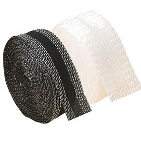 Yuanwovv 2 Rolls Pants حافة تقصير معجون الفم ذاتي اللصق، شريط ملابس دائم قابل للغسل على الحاشية، شريط دمج القماش لملابس الجينز، كل منها 1 بوصة × 5.5 ياردة، أسود + أبيض in Kuwait