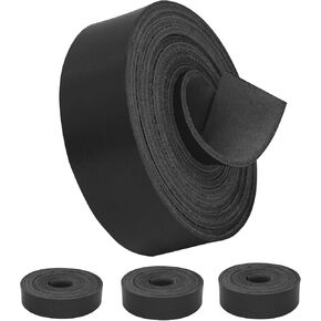 ABIDISO Top Grain Leather Strip Cord String for Crafts, 1 inch Wide 72 inches Long Leather Straps, 2 MM Thickness, Very Suitable for Tooling, Hobby Workshop, Arts & Crafts, Black