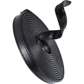 GORGECRAFT 118 Inches Double Sided Leather Strip Straps 0.8 inch Wide Flat Cord DIY Leather Strap String for Making Bag Strap Crafts Leather Belt Furniture Handles(Black) in Kuwait