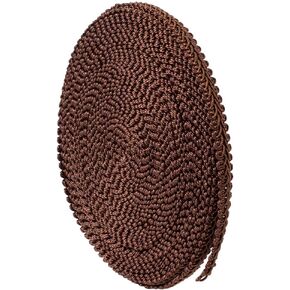 GORGECRAFT 15.3 Yards Polyester Woven Gimp Trim 0.5 inch Wide Braid Lace Trim Centipede Decorated Lace Ribbon for Costume DIY Crafts Sewing Jewellery Making Home Decoration (Brown)