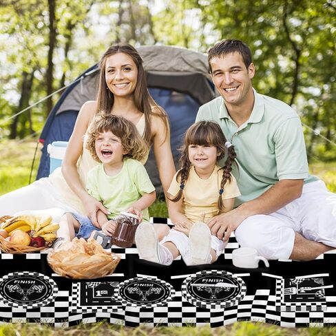 مجموعة أدوات مائدة حفلات أعياد الميلاد من GLGHMH، 41 قطعة، لوازم حفلات السباق للاستعمال مرة واحدة تتضمن مفرش طاولة واحد و20 طبقًا و20 منديلًا لتزيين طاولات حفلات أعياد الميلاد للأولاد والبنات والأطفال in Kuwait