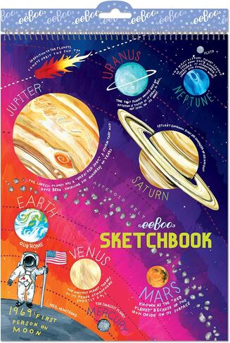 eeBoo: Solar System Sketchbook/60 Pages, Multicolor, Inspires Artists of All Ages, Allows Doodling, Coloring, Sketching, or Creative Artwork, Perfect for Children of All Ages in Saudi Arabia