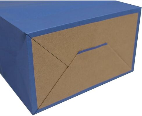 Bagmad 100 حزمة 5.25 × 3.25 × 8 بوصة أكياس ورقية صغيرة بنية مع مقابض كبيرة، أكياس ورق هدايا، هدايا حفلات أعياد الميلاد من كرافت، حقائب تسوق يدوية للتسوق بالتجزئة (طبيعية عادية 100 قطعة) in Kuwait