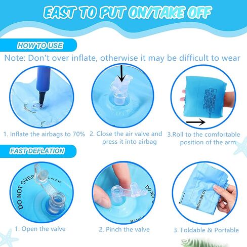 FOYOCER Arm Floaties for Kids 3-5 Swim Arm Bands Floater Sleeves 8PCS Pool Floats Set Includes PVC Inflatable Toddler Floaties Anti-Fog Swimming Goggles Swimming Cap Air Pump and Drawstring Backpack in Saudi Arabia