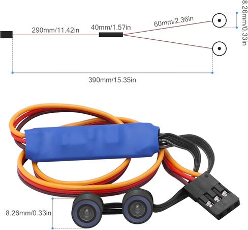 WOAEIUOS RC Light RC المصابيح الأمامية عيون الملاك مع 12 وضعًا لـ 1/24 RC الزاحف المحوري SCX24 AXI90081 AXI00002 AXI00001 AXI00006 AXI00005 in Kuwait