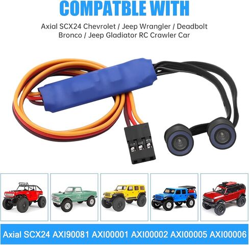 WOAEIUOS RC Light RC المصابيح الأمامية عيون الملاك مع 12 وضعًا لـ 1/24 RC الزاحف المحوري SCX24 AXI90081 AXI00002 AXI00001 AXI00006 AXI00005 in Kuwait
