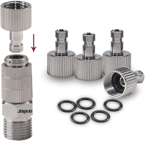 Airbrush Quick Release Disconnect Coupler Adapter Kit with Adjustment Valve, Extra 4 Female Fitting & Extra 5 O-Ring Kit, 1/8 Male -1/8 Female Hose Connections in Saudi Arabia