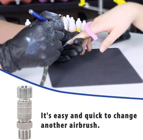 Airbrush Quick Release Disconnect Coupler Adapter Kit with Adjustment Valve, Extra 4 Female Fitting & Extra 5 O-Ring Kit, 1/8 Male -1/8 Female Hose Connections in Saudi Arabia