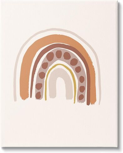 Stupell Industries Dotted Rainbow Striped Doodle Natural Earth Palette, Design by Caroline Alfreds in Kuwait
