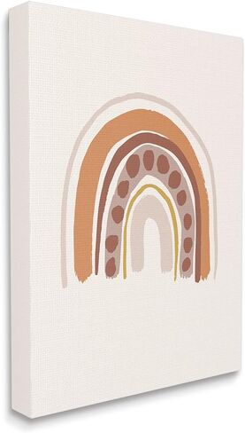Stupell Industries Dotted Rainbow Striped Doodle Natural Earth Palette, Design by Caroline Alfreds in Kuwait