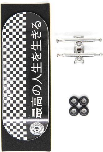 سكال فينغربوردز لوح تزلج خشبي احترافي كامل 34 ملم اصدار ياباني اسود مع عجلات محمل سي ان سي in Kuwait