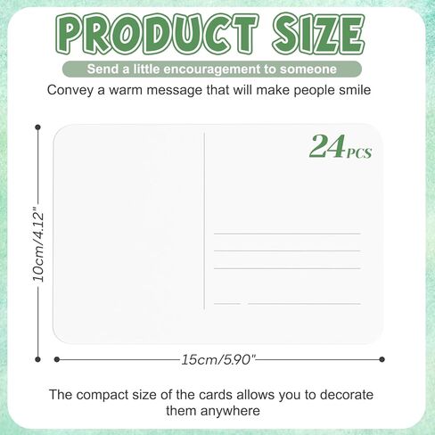 بطاقات بريدية بألوان مائية، 24 ورقة مقاس 4 × 6 بوصات ورق ألوان مائية فارغ 140 رطل (300 جرامًا للمتر المربع)، بطاقات ألوان مائية فارغة، لوازم ألوان مائية لوازم فنية للبالغين، ملاحظات شكر، دعوات، بطاقات تهنئة in Kuwait