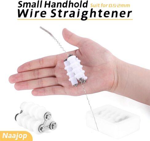 مكواة فرد الأسلاك الناعمة المصنوعة من النايلون من Naajop لصنع المجوهرات، مقبض صغير 0.5-2 مم DIY أدوات لف خط سلك ألومنيوم حرفية، 3 بكرات in Kuwait