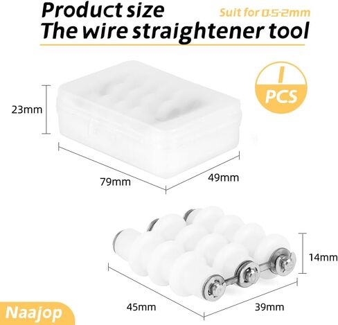 مكواة فرد الأسلاك الناعمة المصنوعة من النايلون من Naajop لصنع المجوهرات، مقبض صغير 0.5-2 مم DIY أدوات لف خط سلك ألومنيوم حرفية، 3 بكرات in Kuwait