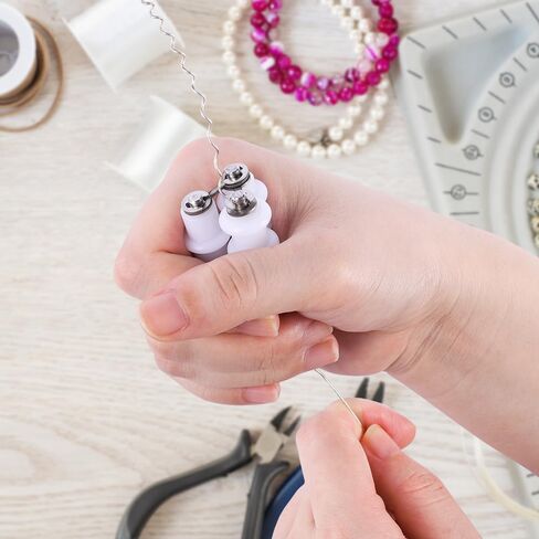 مكواة فرد الأسلاك الناعمة المصنوعة من النايلون من Naajop لصنع المجوهرات، مقبض صغير 0.5-2 مم DIY أدوات لف خط سلك ألومنيوم حرفية، 3 بكرات in Kuwait