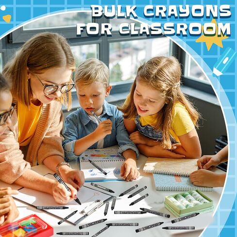 Tenceur 100 Pcs Single Color Crayons Bulk Crayons Coloring Party Favors Pastels Set for Adults Teacher Painting Classrooms Groups Party Art Gifts Supplies(White) in Saudi Arabia