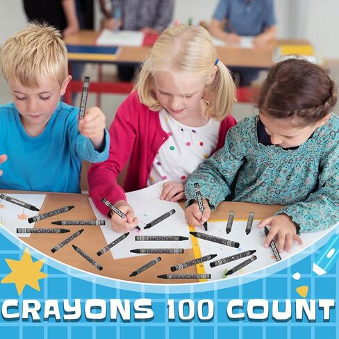 Tenceur 100 Pcs Single Color Crayons Bulk Crayons Coloring Party Favors Pastels Set for Adults Teacher Painting Classrooms Groups Party Art Gifts Supplies(White) in Saudi Arabia