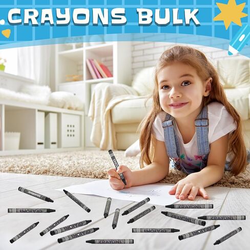 Tenceur 100 Pcs Single Color Crayons Bulk Crayons Coloring Party Favors Pastels Set for Adults Teacher Painting Classrooms Groups Party Art Gifts Supplies(White) in Saudi Arabia