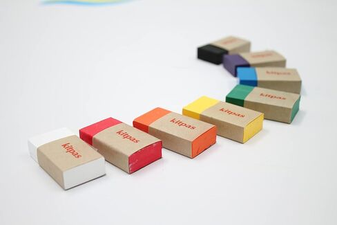 كيت باس اقلام تلوين كبيرة من 12 لون - اقلام تلوين ساطعة وجريئة لأي سطح تقريبًا بما في ذلك الورق والزجاج والمرايا in Kuwait