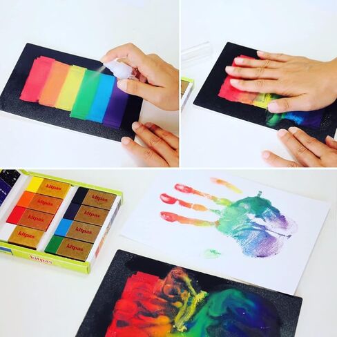 كيت باس اقلام تلوين كبيرة من 12 لون - اقلام تلوين ساطعة وجريئة لأي سطح تقريبًا بما في ذلك الورق والزجاج والمرايا in Kuwait