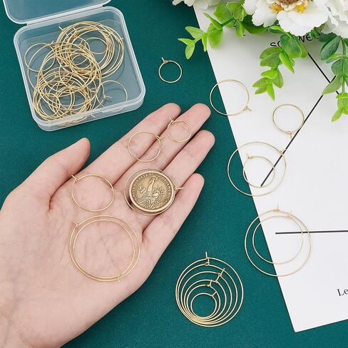 UNICRAFTALE Ear Wine Stainless Steel Hoop Earring Findings Hypoallergenic Earring Hoops for Women Hoop Earrings Making in Kuwait