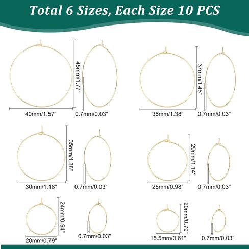 UNICRAFTALE Ear Wine Stainless Steel Hoop Earring Findings Hypoallergenic Earring Hoops for Women Hoop Earrings Making in Kuwait