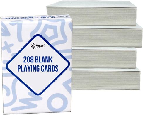 Regal Games 52 Blank Playing Cards to Write On - Custom Blank Deck of Cards - (2.5" x 3.5") Cardstock White Poker Size - 1 Pack, 52 Cards in Saudi Arabia