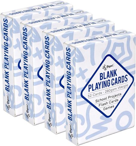 Regal Games 52 Blank Playing Cards to Write On - Custom Blank Deck of Cards - (2.5" x 3.5") Cardstock White Poker Size - 1 Pack, 52 Cards in Saudi Arabia