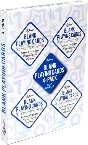 Regal Games 52 Blank Playing Cards to Write On - Custom Blank Deck of Cards - (2.5" x 3.5") Cardstock White Poker Size - 1 Pack, 52 Cards in Saudi Arabia