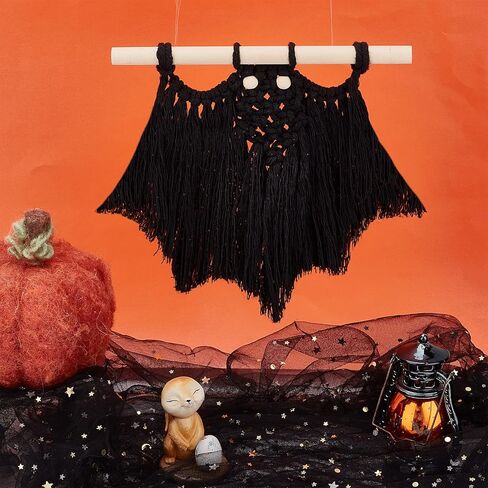 FREEBLOSS 3 Set DIY Macrame Wall Hanging Kit Bat Macrame Kit for Beginners Bat Wall Hanging Ornaments with Step by Step Tutorial in Kuwait