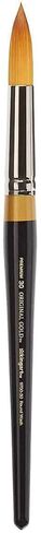 KINGART Premium Original Gold 9700-36 Grande Round WASH Series Artist Brush, Golden Taklon Synthetic Hair, Short Handle, Watercolor, Acrylic and Gouache Painting, Size 36 in Kuwait