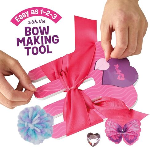 Hair Bow Making Kit for Girls - Make Your Own Fashion Bows for Kids - DIY Hair Accessories Set - Jewelry Arts & Crafts Gift for Ages 5-12 Year Old Girl - Children's Art & Craft Birthday Gifts Ideas in Kuwait