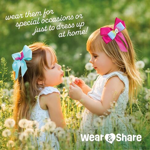 Hair Bow Making Kit for Girls - Make Your Own Fashion Bows for Kids - DIY Hair Accessories Set - Jewelry Arts & Crafts Gift for Ages 5-12 Year Old Girl - Children's Art & Craft Birthday Gifts Ideas in Kuwait