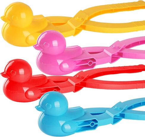 4Pcs Large Size Duck Snowball Maker Clip, Snowball Maker Tool, Perfect Outdoor Play Snow or Sand Toys for Kids and Adults-Duck Shape in Saudi Arabia